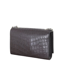 Saint Laurent Kate Tassel Chain Bag Small Croc-Embossed