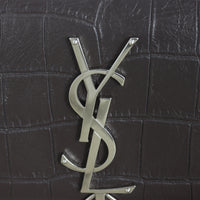 Saint Laurent Kate Tassel Chain Bag Small Croc-Embossed