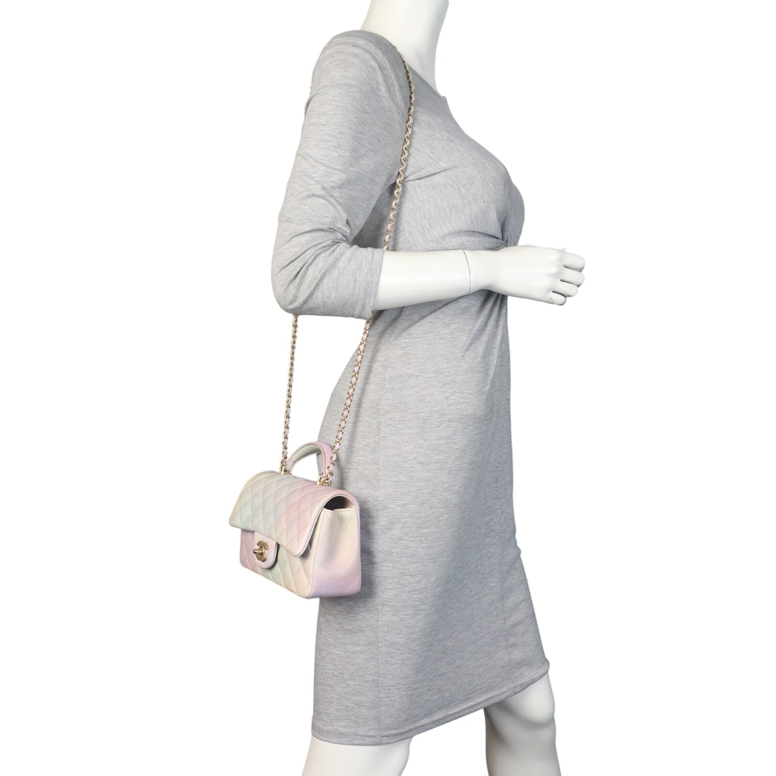 Chanel Classic Flap Mini Rectangular Top Handle Ombre
