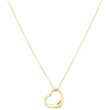 Tiffany & Co Elsa Peretti Open Heart 18k Yellow Gold Pendant Necklace