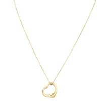 Tiffany & Co Elsa Peretti Open Heart 18k Yellow Gold Pendant Necklace