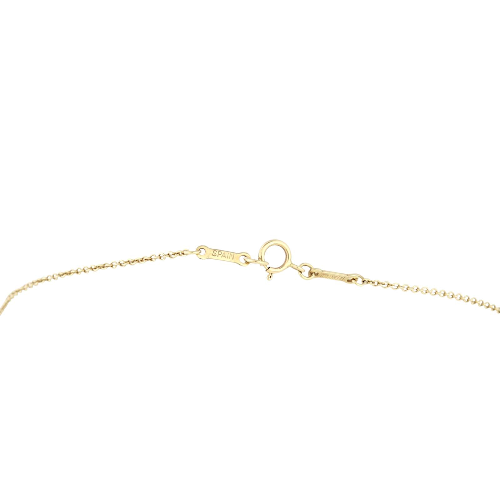 Tiffany & Co Elsa Peretti Open Heart 18k Yellow Gold Pendant Necklace