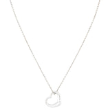 Tiffany & Co Elsa Peretti Open Heart Diamond Pendant Platinum Necklace