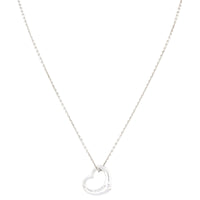 Tiffany & Co Elsa Peretti Open Heart Diamond Pendant Platinum Necklace