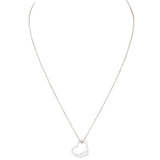 Tiffany & Co Elsa Peretti Open Heart Diamond Pendant Platinum Necklace