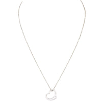 Tiffany & Co Elsa Peretti Open Heart Diamond Pendant Platinum Necklace