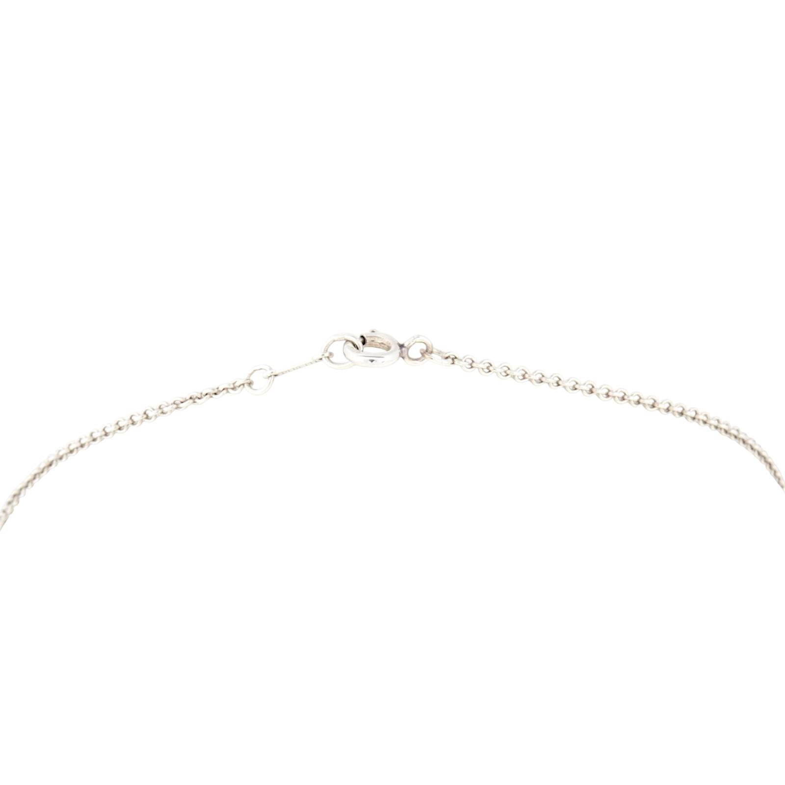 Tiffany & Co Elsa Peretti Open Heart Diamond Pendant Platinum Necklace