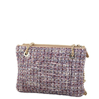 Chanel Double Pouch with Strap Tweed and Leather