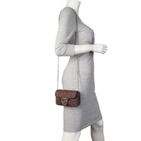 Gucci GG Marmont Matelasse Super Mini Shoulder Bag Nubuck