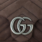 Gucci GG Marmont Matelasse Super Mini Shoulder Bag Nubuck