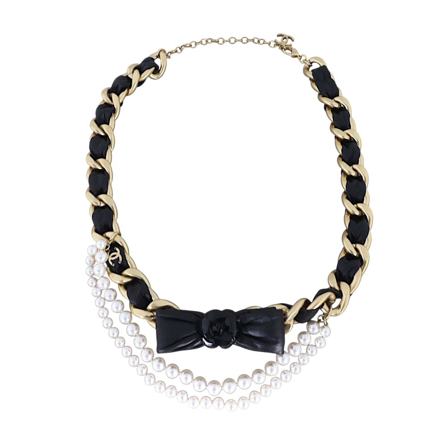Chanel Bow Pearl Chain Belt