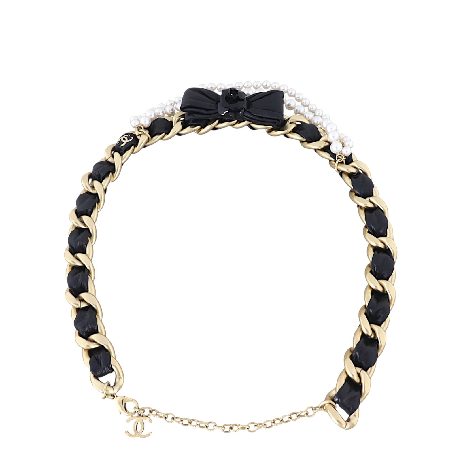 Chanel Bow Pearl Chain Belt