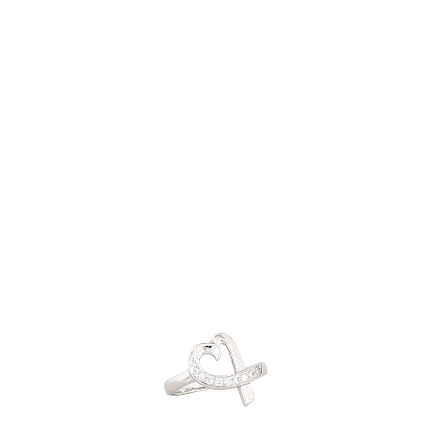 Tiffany & Co Paloma Picasso Loving Heart 18k White Gold Ring
