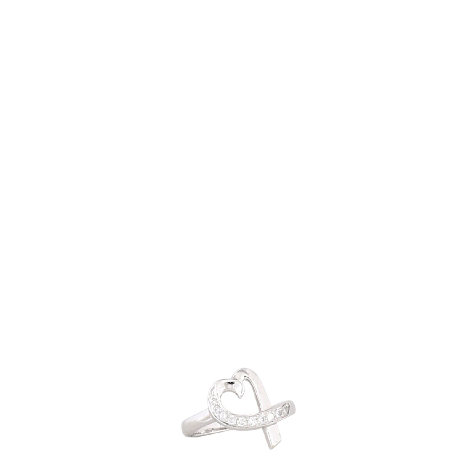 Tiffany & Co Paloma Picasso Loving Heart 18k White Gold Ring