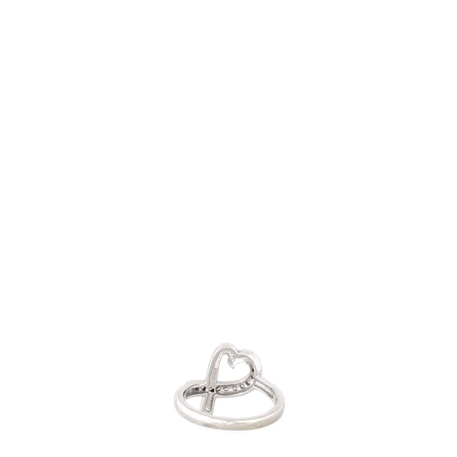 Tiffany & Co Paloma Picasso Loving Heart 18k White Gold Ring