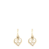 Chanel CC Heart Drop Earrings