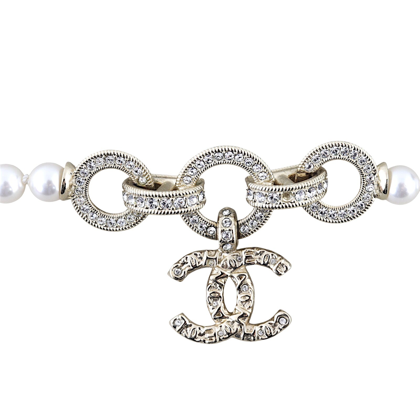 Chanel Crystal CC Pearl Bracelet