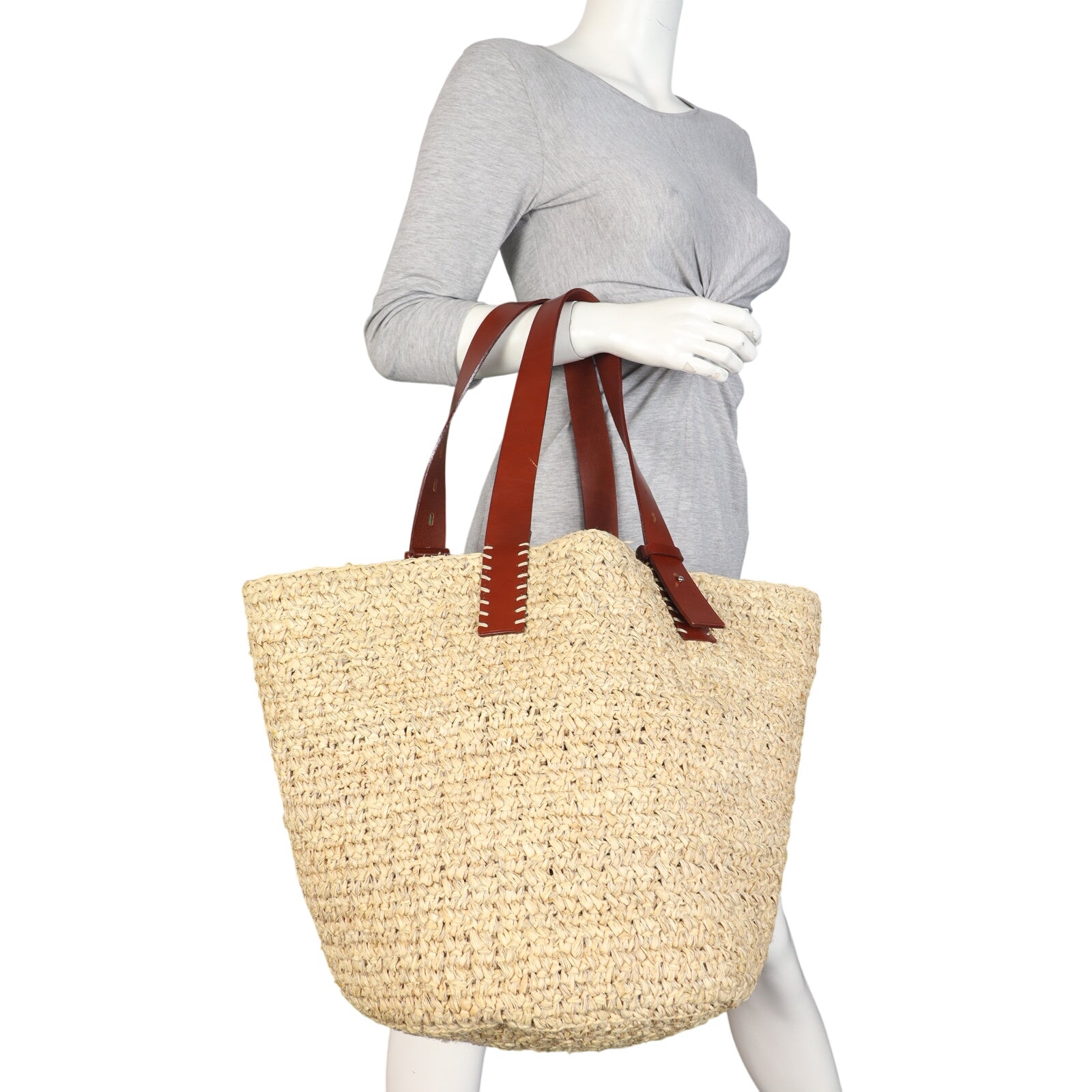 Chloe Straw Basket Bag Medium