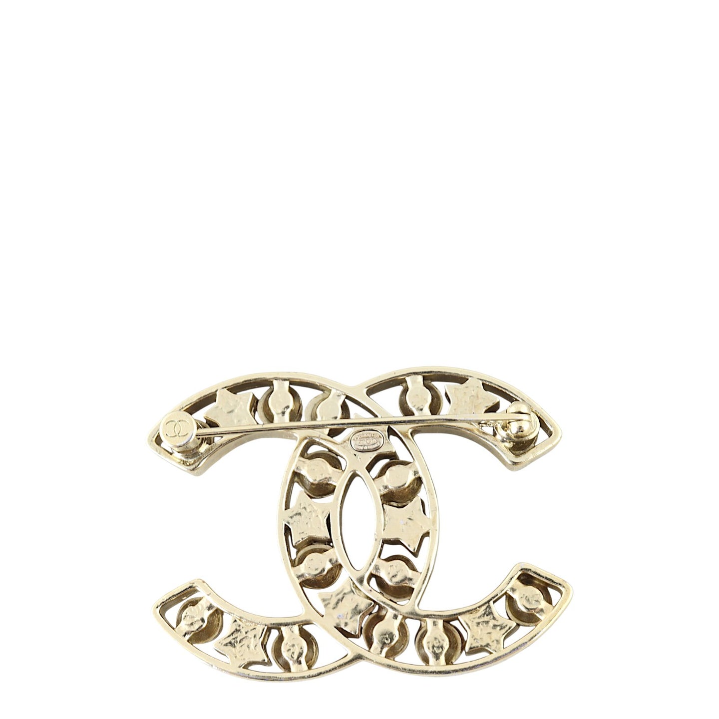 Chanel Crystal CC Brooch