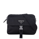Prada Re-Nylon Saffiano Single Buckle Shoulder Bag