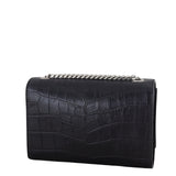 Saint Laurent Kate Tassel Chain Bag Small Croc-Embossed
