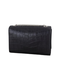 Saint Laurent Kate Tassel Chain Bag Small Croc-Embossed