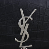 Saint Laurent Kate Tassel Chain Bag Small Croc-Embossed