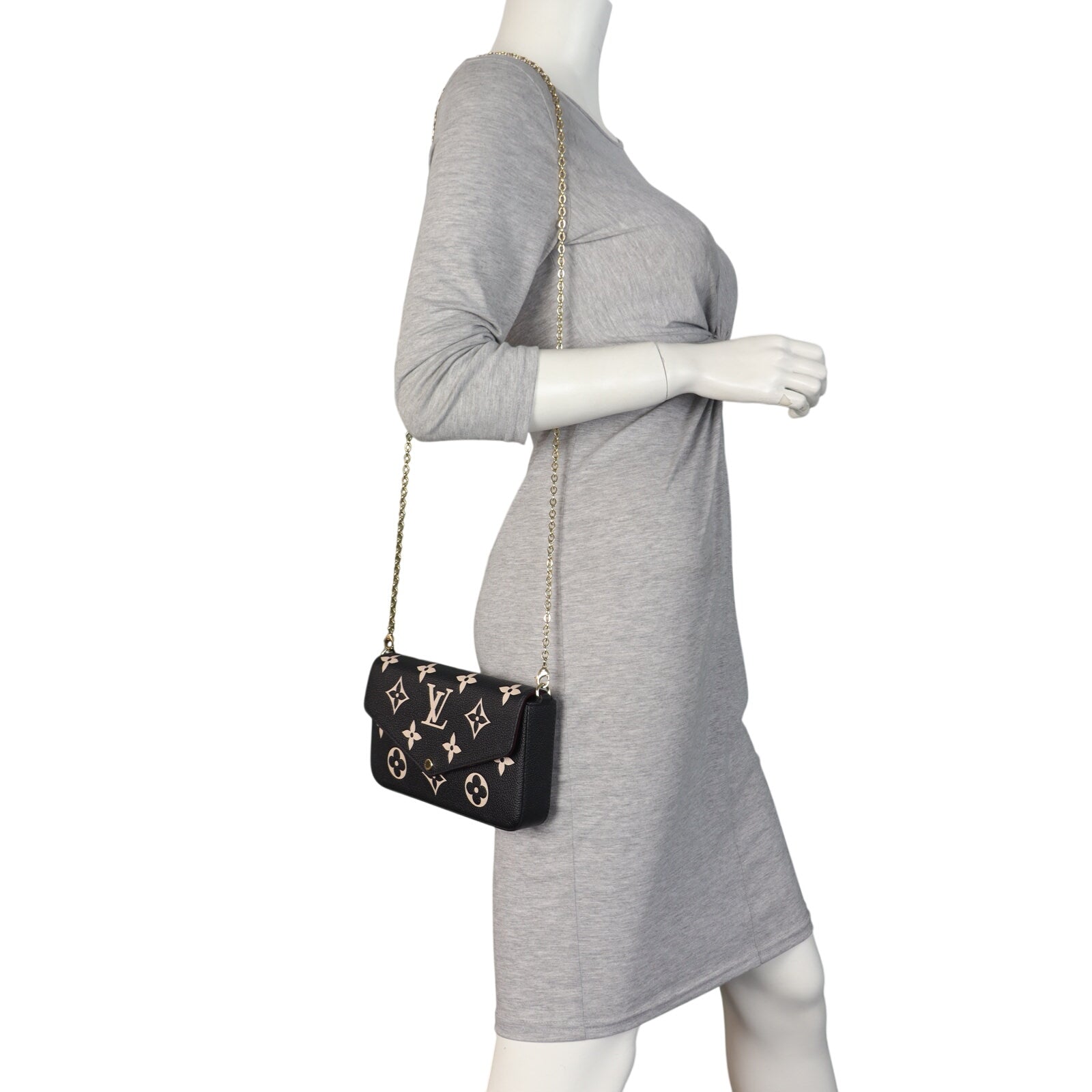 Louis Vuitton Pochette Felicie Monogram Empreinte Giant Bicolour