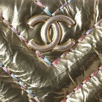 Chanel Chevron O-Case Medium Metallic