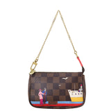 Louis Vuitton Mini Pochette Accessoires Damier Ebene 2016 Christmas Animation