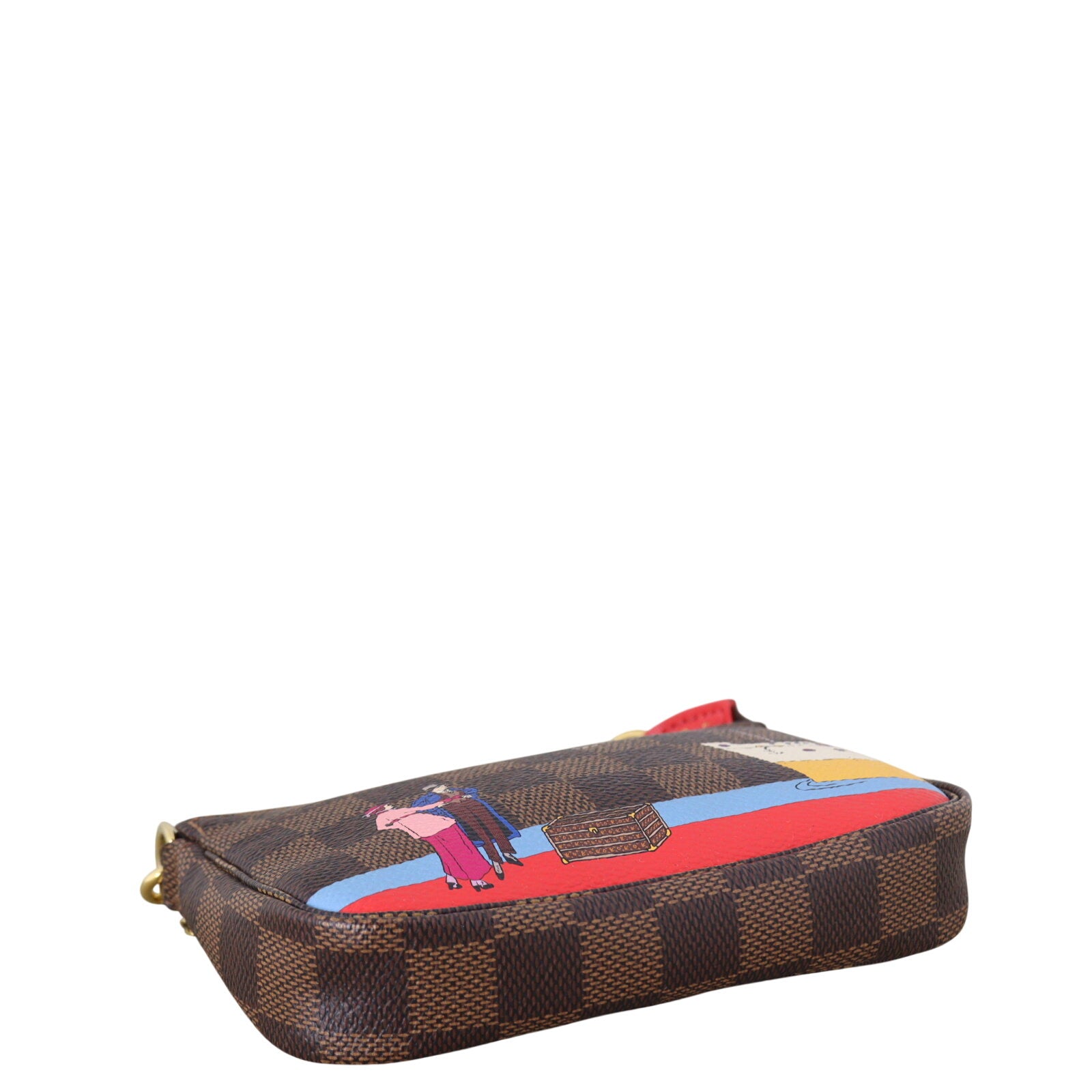 Louis Vuitton Mini Pochette Accessoires Damier Ebene 2016 Christmas Animation