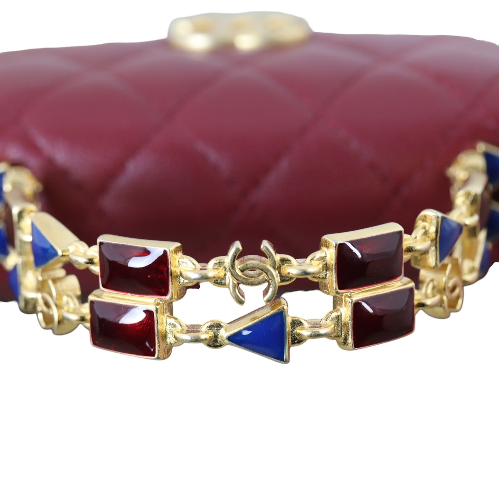 Chanel CC Enamel Top Handle Flap Bag Mini