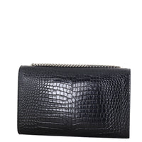 Saint Laurent Kate Tassel Chain Bag Medium Croc-Embossed
