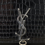 Saint Laurent Kate Tassel Chain Bag Medium Croc-Embossed