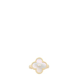 Van Cleef & Arpels Vintage Alhambra Mother of Pearl Diamond 18k Yellow Gold Ring