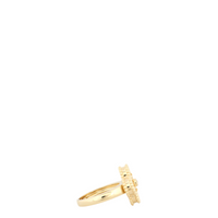 Van Cleef & Arpels Vintage Alhambra Mother of Pearl Diamond 18k Yellow Gold Ring
