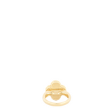 Van Cleef & Arpels Vintage Alhambra Mother of Pearl Diamond 18k Yellow Gold Ring