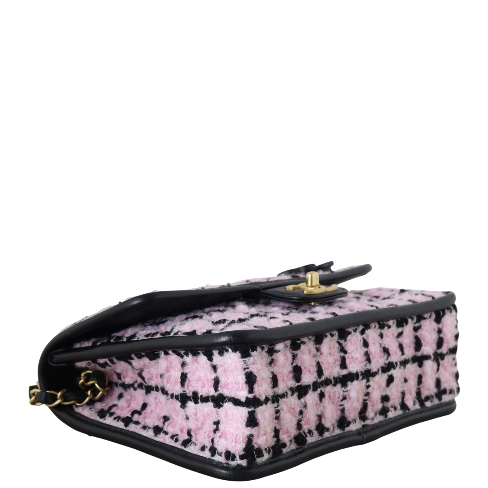 Chanel CC Top Handle Flap Bag Tweed
