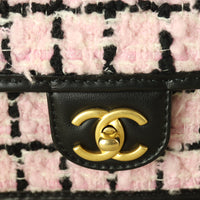 Chanel CC Top Handle Flap Bag Tweed