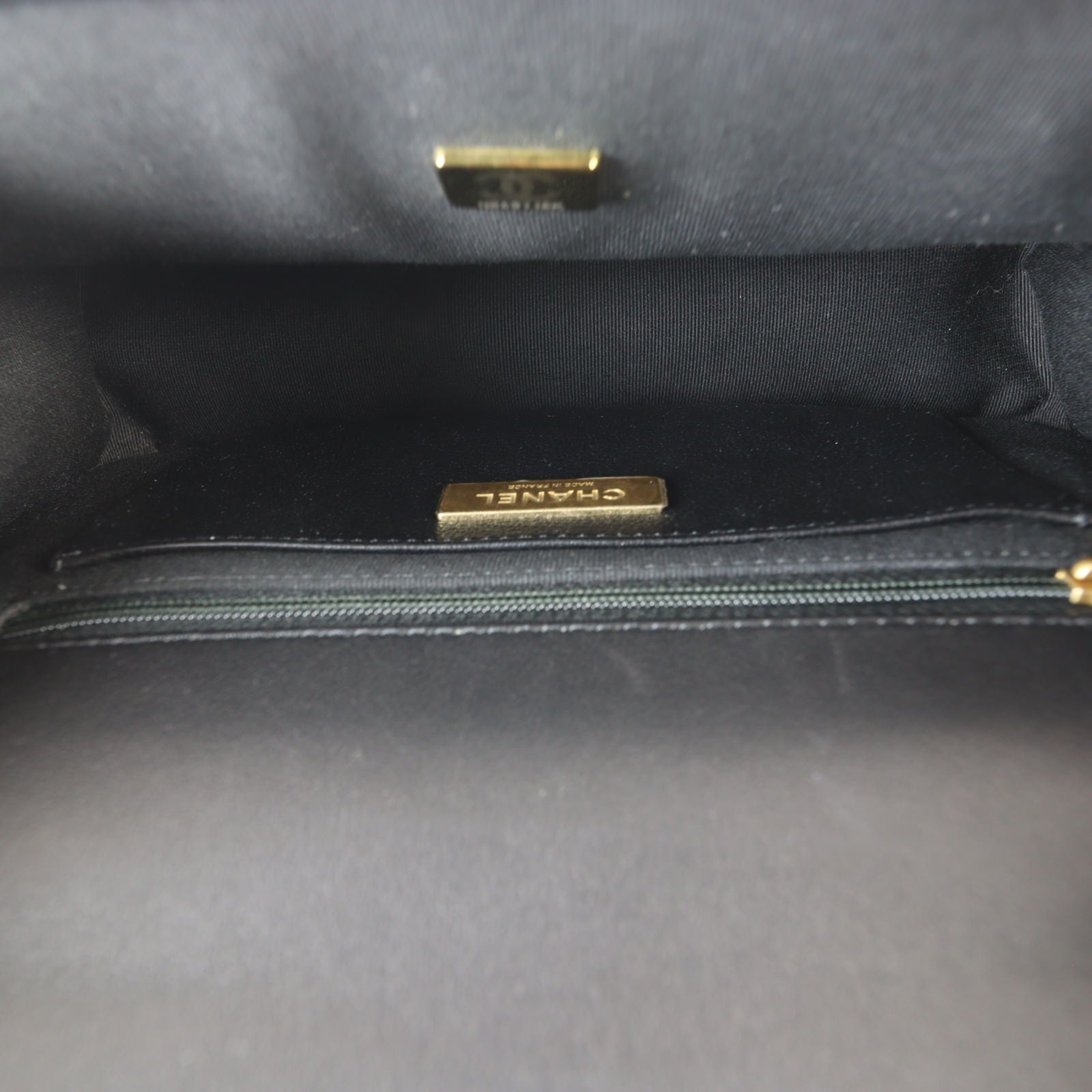 Chanel CC Top Handle Flap Bag Tweed