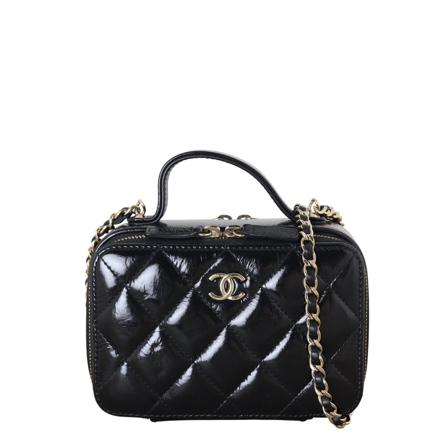Chanel Vanity Case Chain Bag Mini Patent