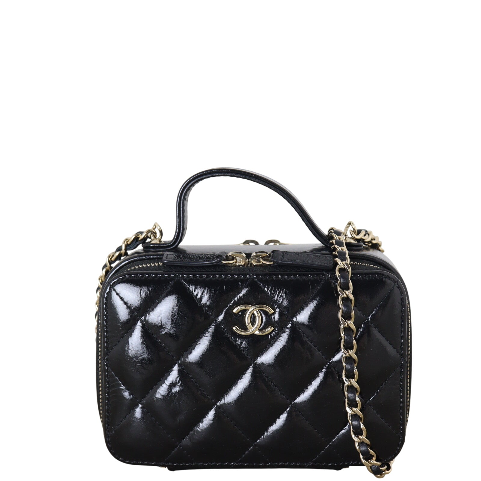 Chanel Vanity Case Chain Bag Mini Patent