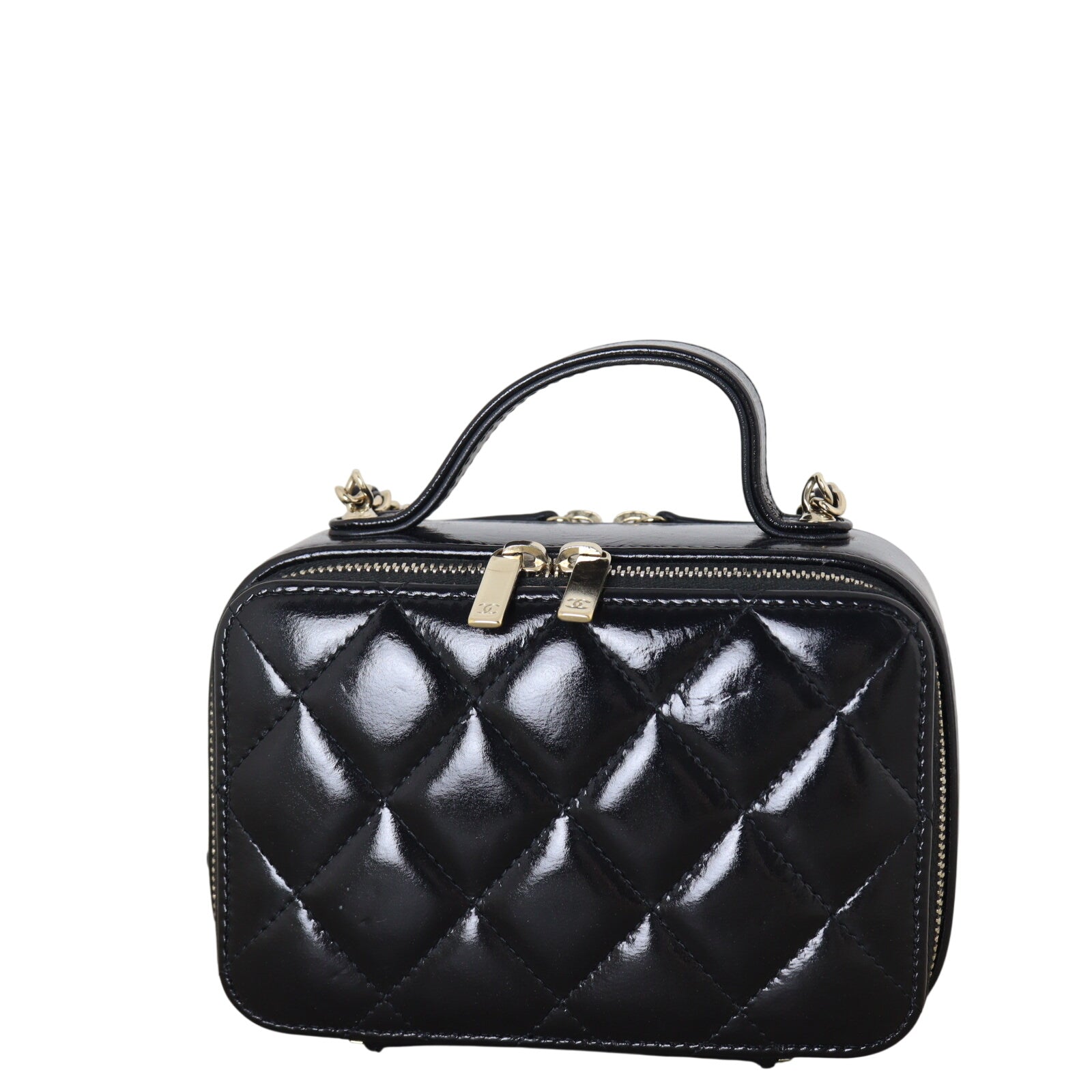 Chanel Vanity Case Chain Bag Mini Patent