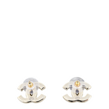 Chanel CC Enamel Stud Earrings