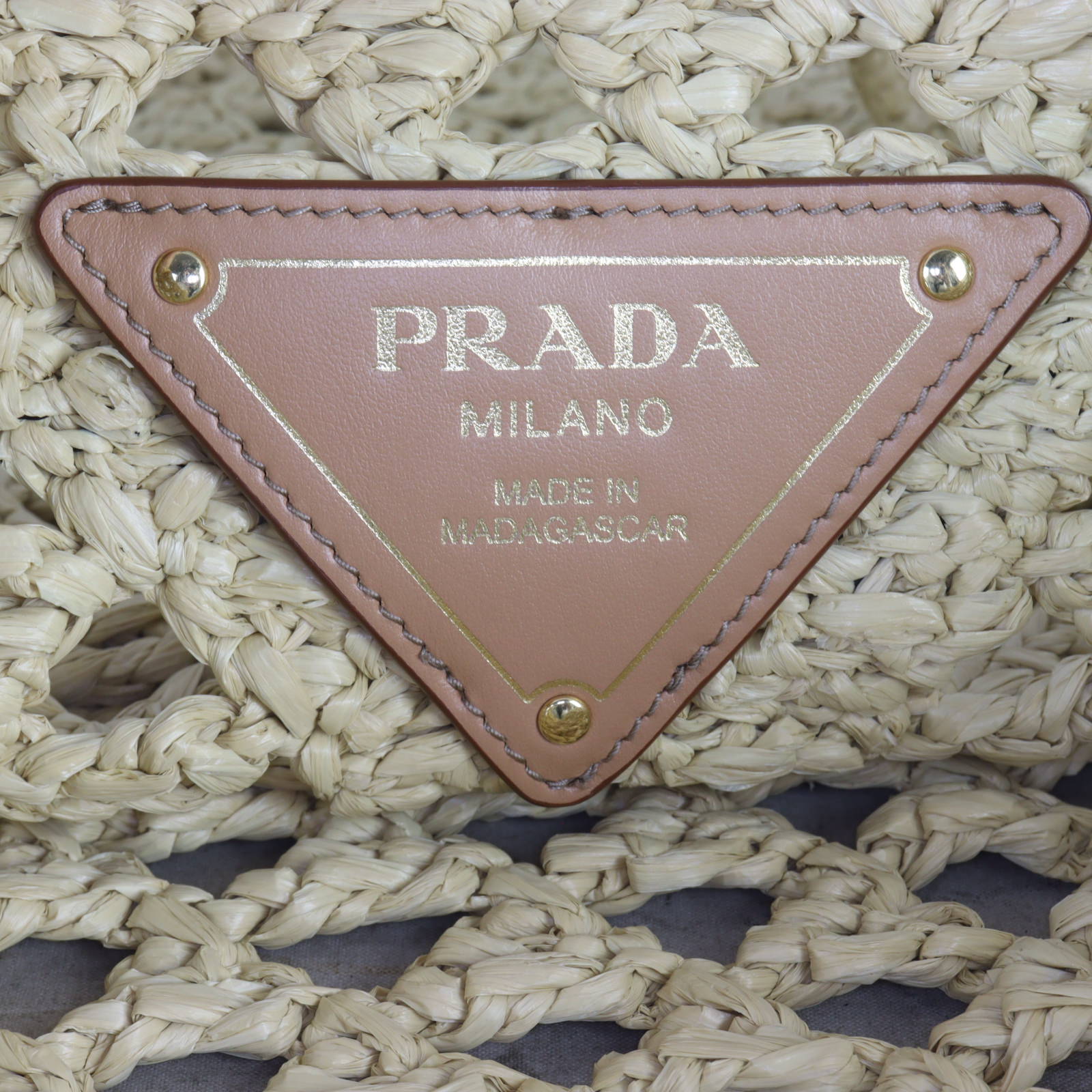 Prada Raffia Tote Bag