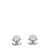 Chanel CC Crystal Stud Earrings