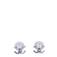 Chanel CC Crystal Stud Earrings