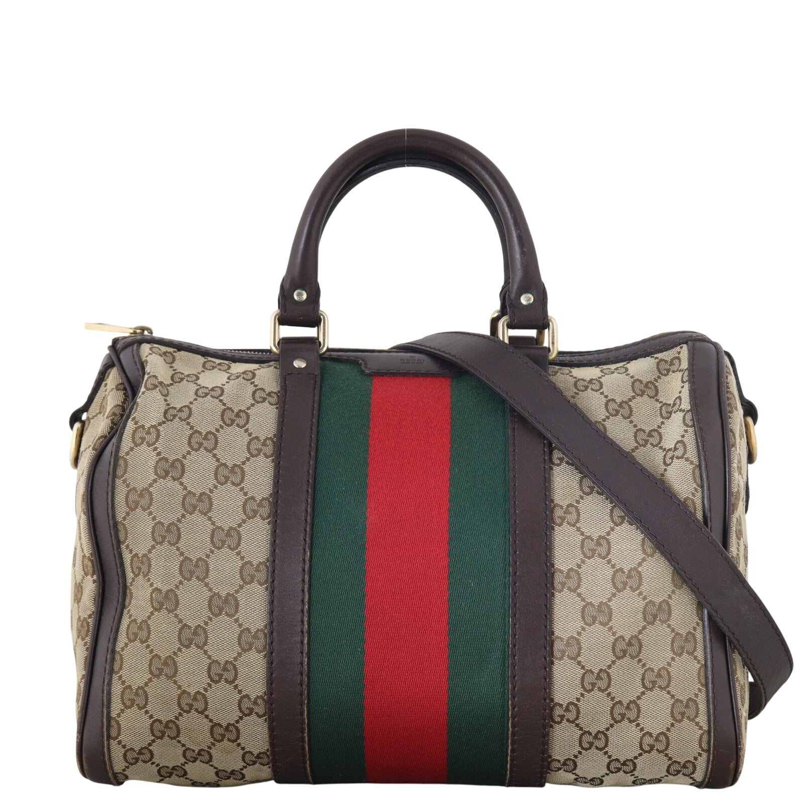 Gucci Vintage Web Original GG Boston Bag Medium