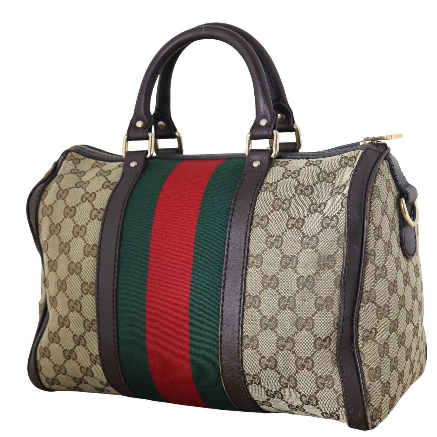 Gucci Vintage Web Original GG Boston Bag Medium