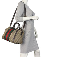 Gucci Vintage Web Original GG Boston Bag Medium